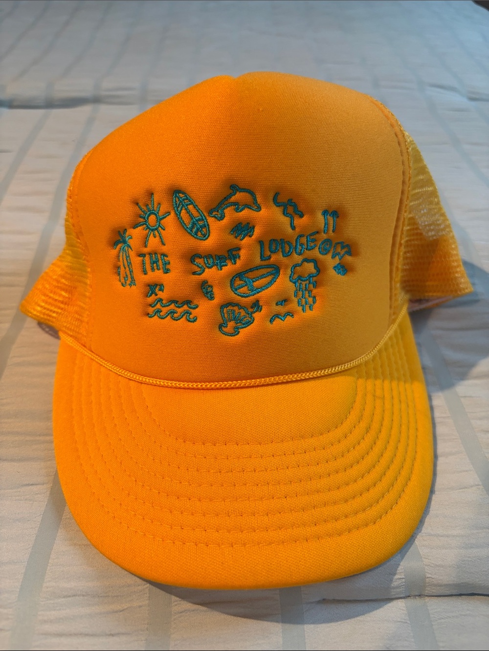 Yellow Orange Surf Lodge Trucker Hat